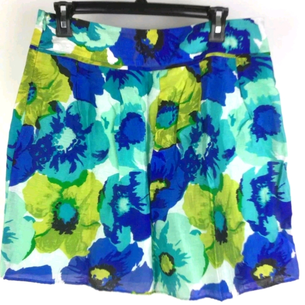 LOFT ANN TAYLOR BRIGHT FLORAL SKIRT